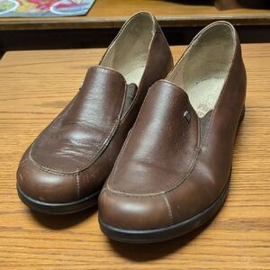 Finn Comfort Brown Leather Men's Slip-on Loafers